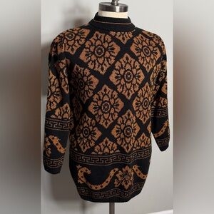 Dana Scott Vintage 80’s sweater Black & Sparkly Copper